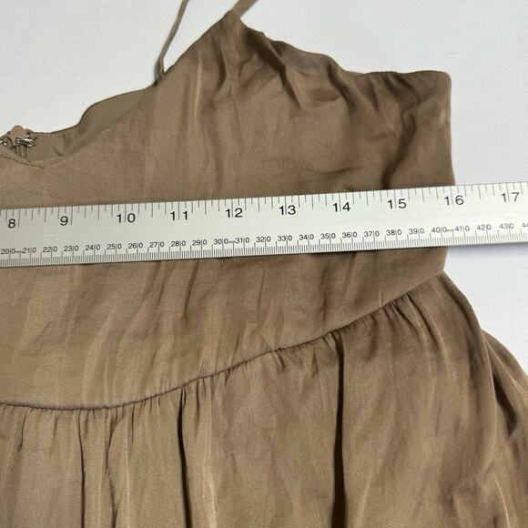 As U Wish AUW Spaghetti Strap Sun Dress Junior's Size Small Light Brown - Picture 3 of 7